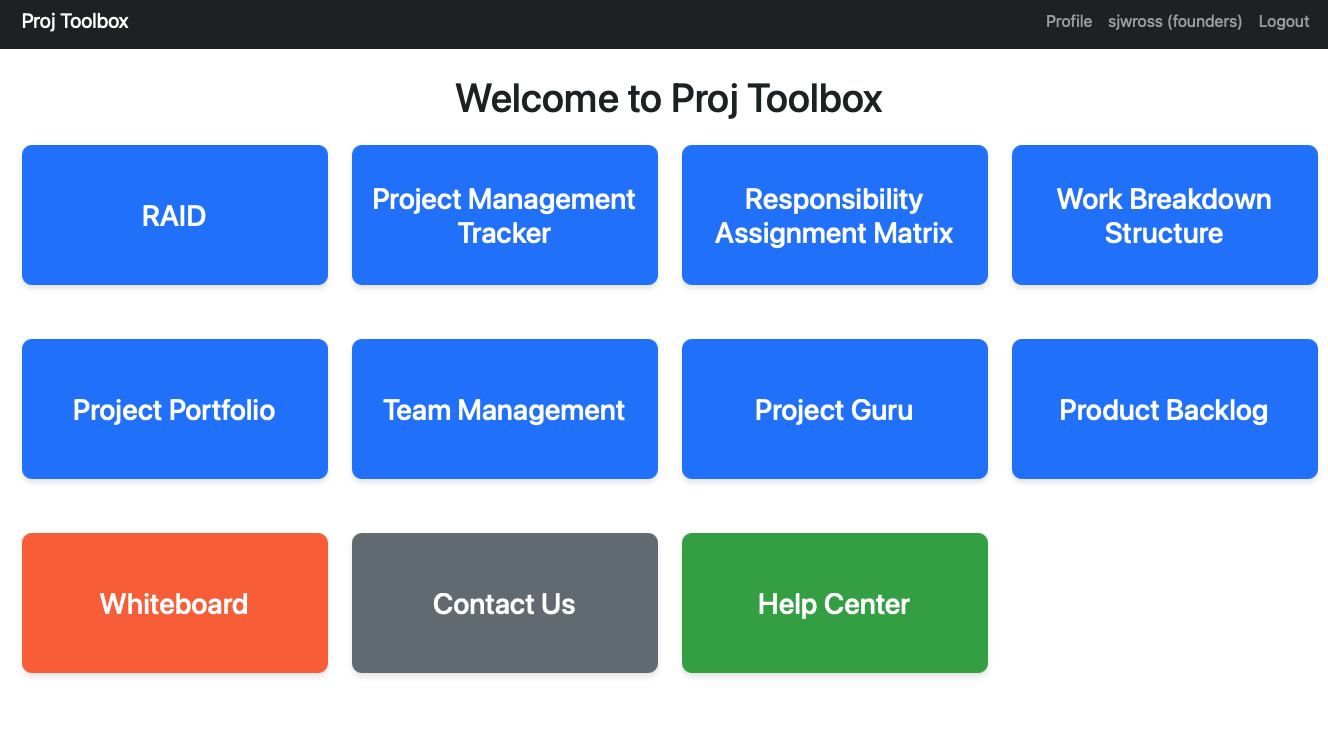 ProjToolbox Dashboard